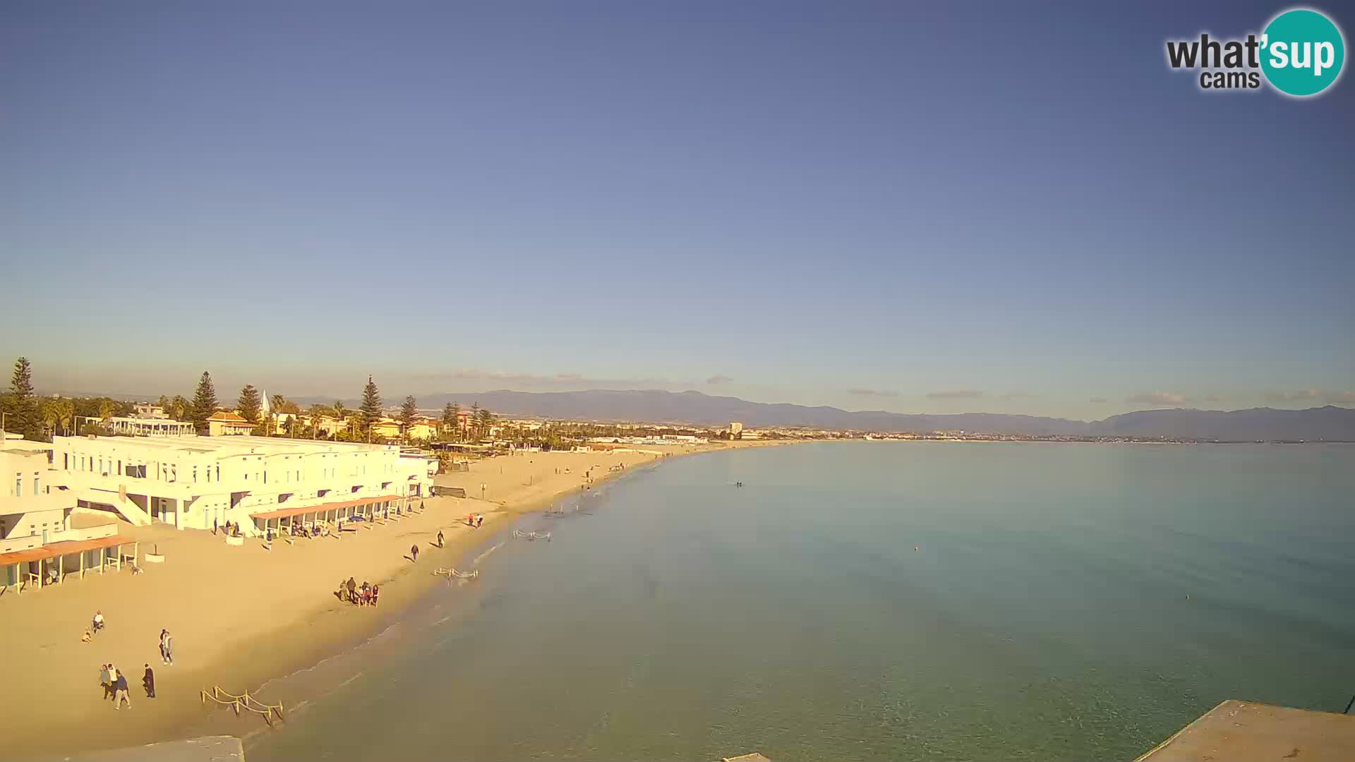 Webcam en direct Golfe de Cagliari – Plage du Poetto – Sardaigne