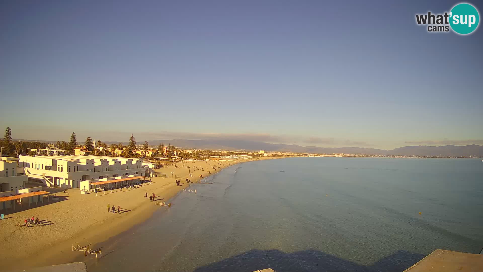 Webcam en direct Golfe de Cagliari – Plage du Poetto – Sardaigne