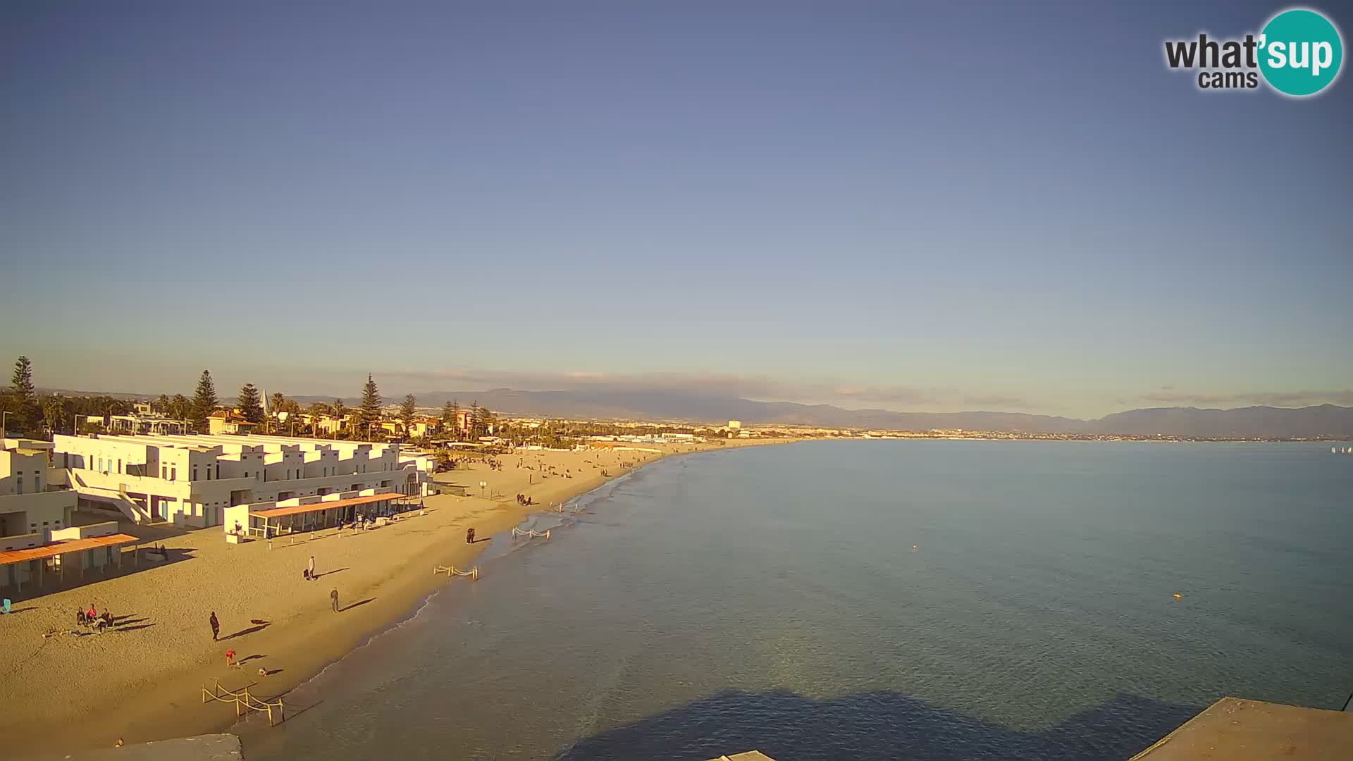 Camera en vivo Golfo de Cagliari – Playa del Poetto – Cerdeña