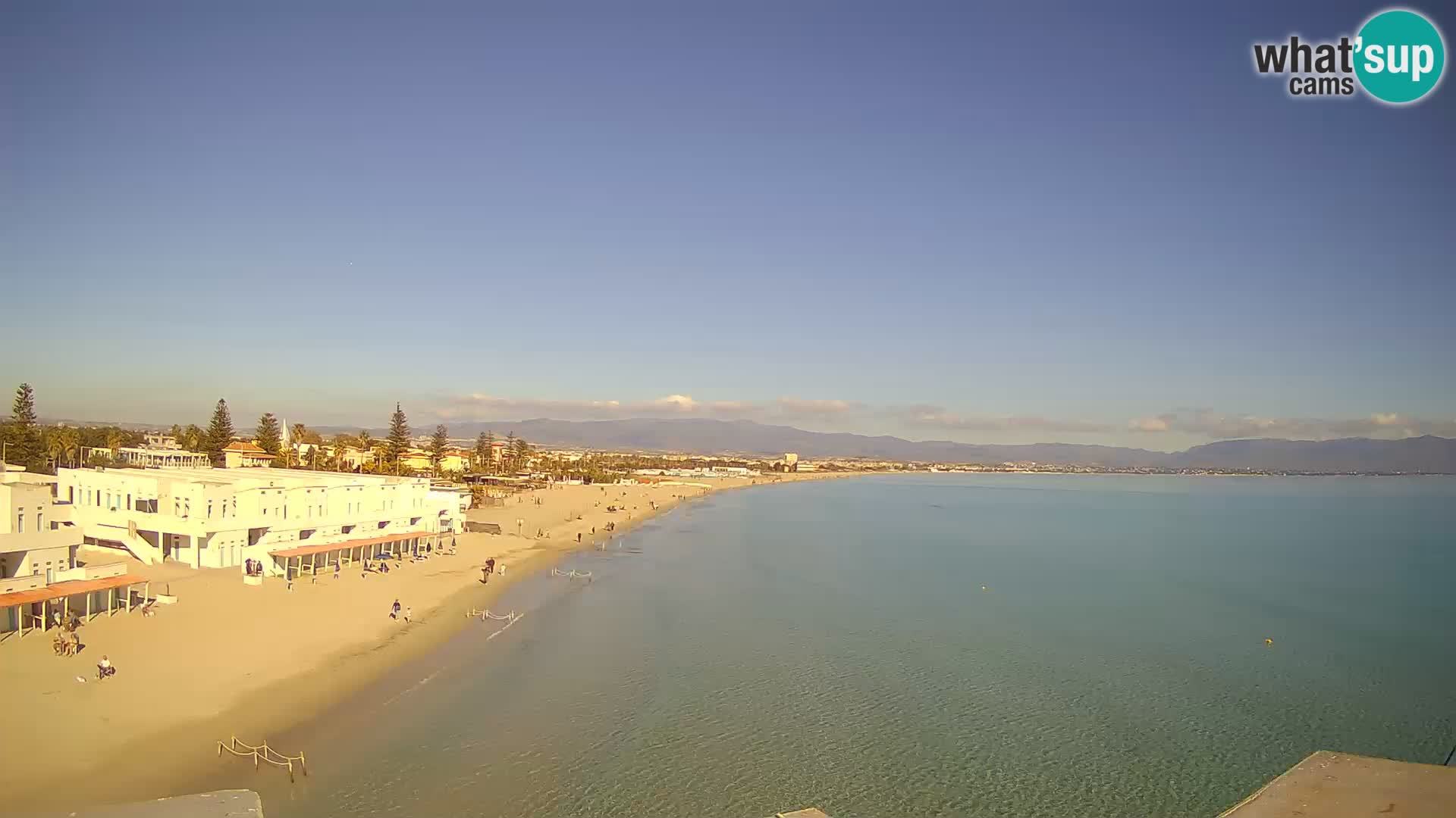 Webcam en direct Golfe de Cagliari – Plage du Poetto – Sardaigne