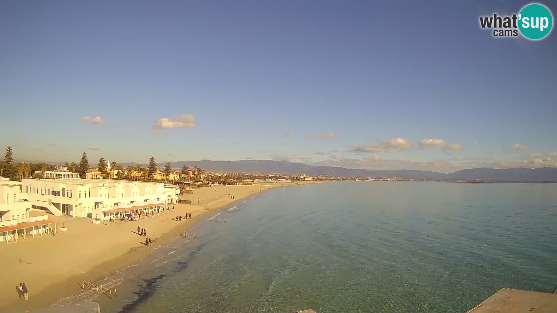 Webcam en direct Golfe de Cagliari – Plage du Poetto – Sardaigne