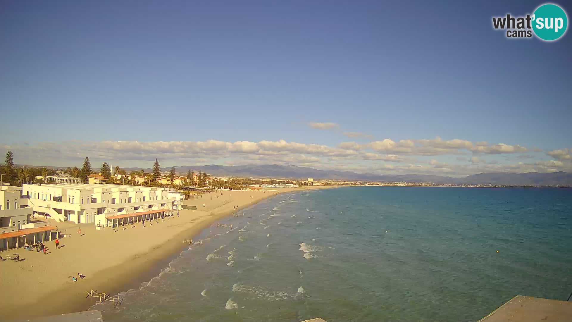 Camera en vivo Golfo de Cagliari – Playa del Poetto – Cerdeña