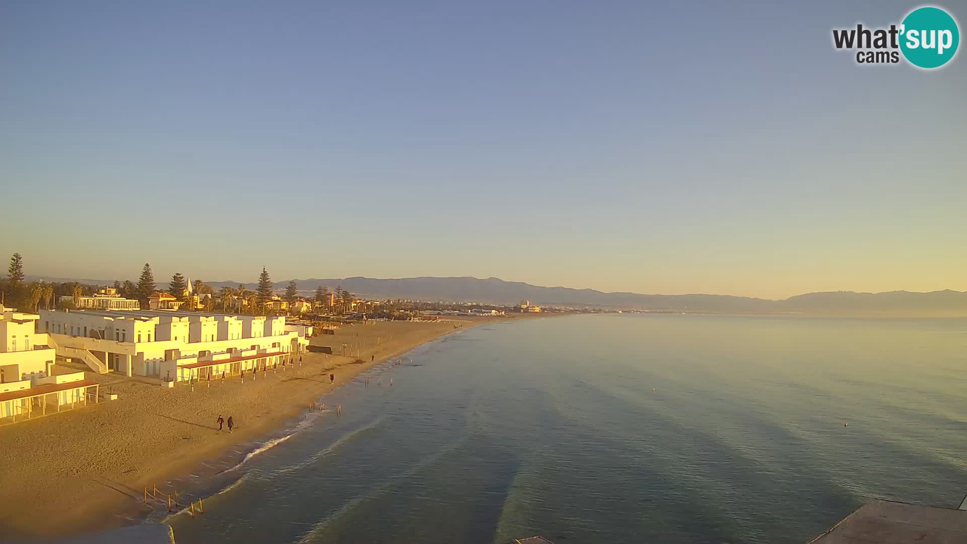 Webcam en direct Golfe de Cagliari – Plage du Poetto – Sardaigne