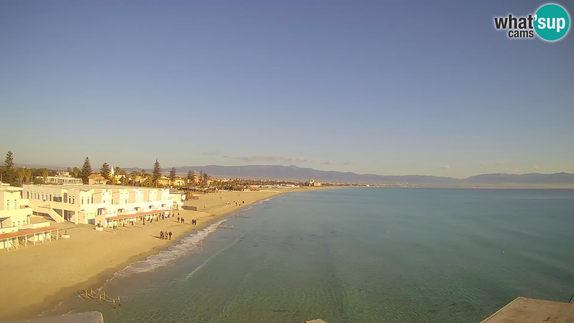 Webcam en direct Golfe de Cagliari – Plage du Poetto – Sardaigne