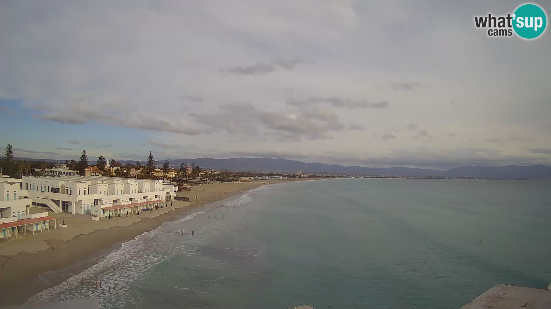 Camera en vivo Golfo de Cagliari – Playa del Poetto – Cerdeña