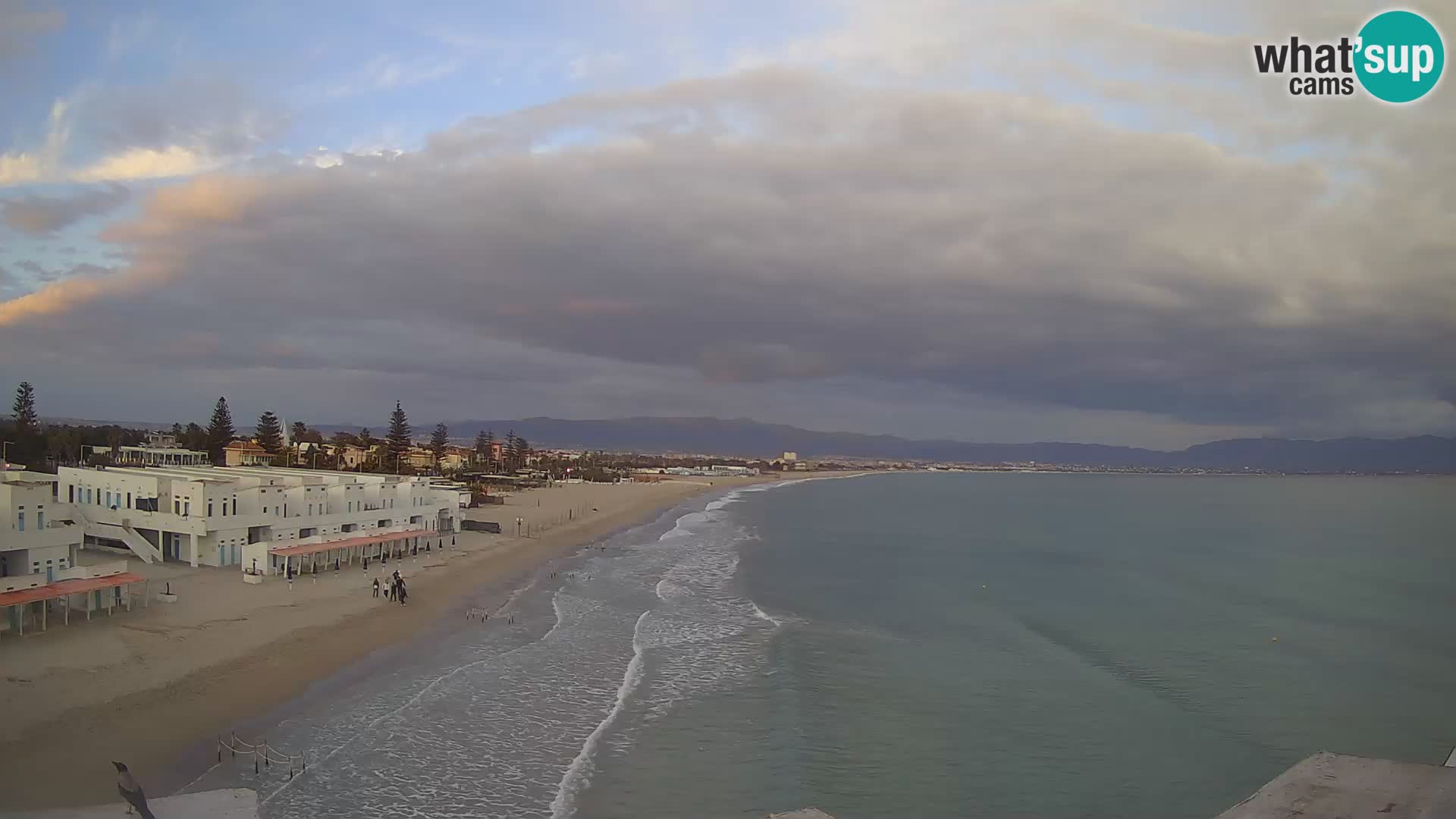 Camera en vivo Golfo de Cagliari – Playa del Poetto – Cerdeña