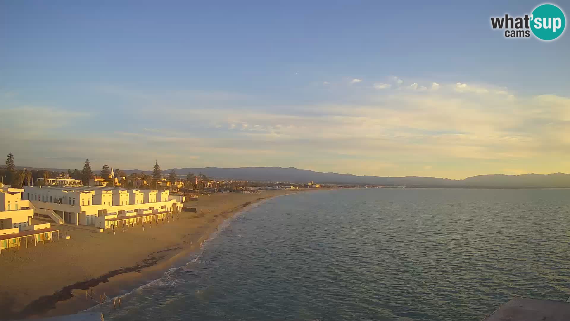 Camera en vivo Golfo de Cagliari – Playa del Poetto – Cerdeña