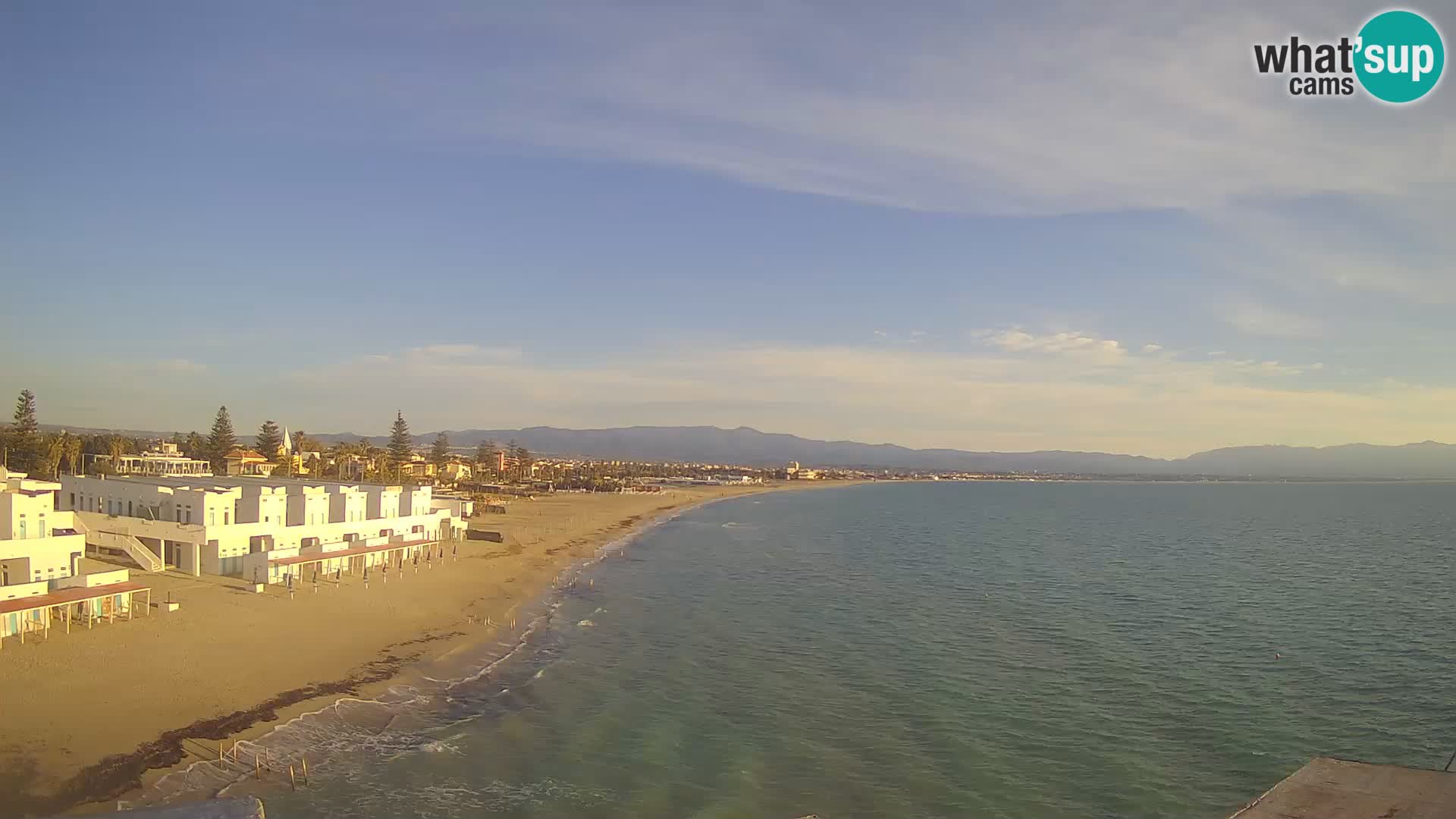 Web kamera uživo Cagliarski zaljev – plaža Poetto – Sardinija