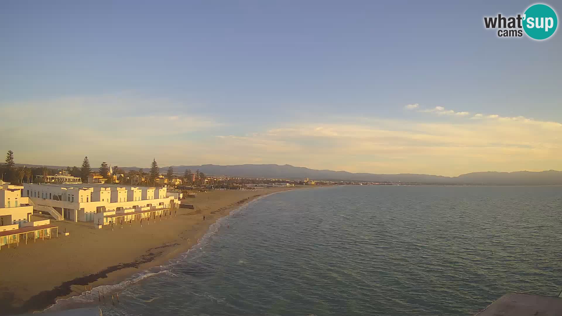 Camera en vivo Golfo de Cagliari – Playa del Poetto – Cerdeña