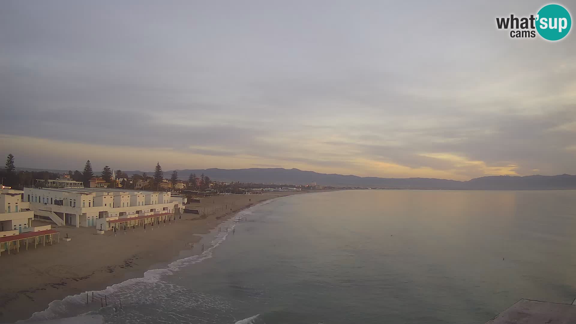 Camera en vivo Golfo de Cagliari – Playa del Poetto – Cerdeña