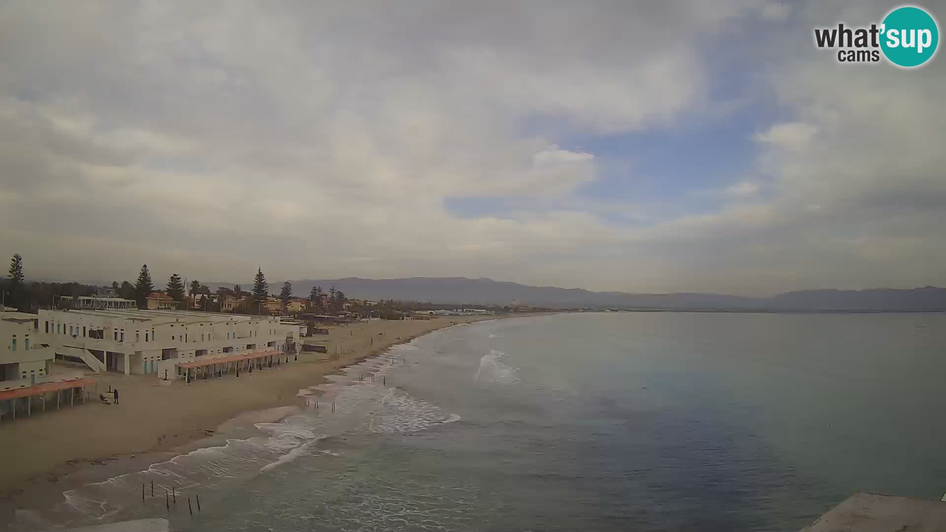 Web kamera uživo Cagliarski zaljev – plaža Poetto – Sardinija