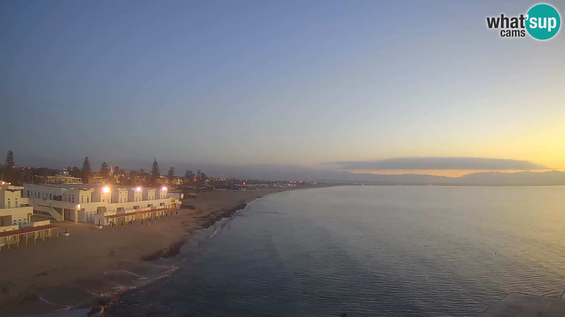 Webcam en direct Golfe de Cagliari – Plage du Poetto – Sardaigne