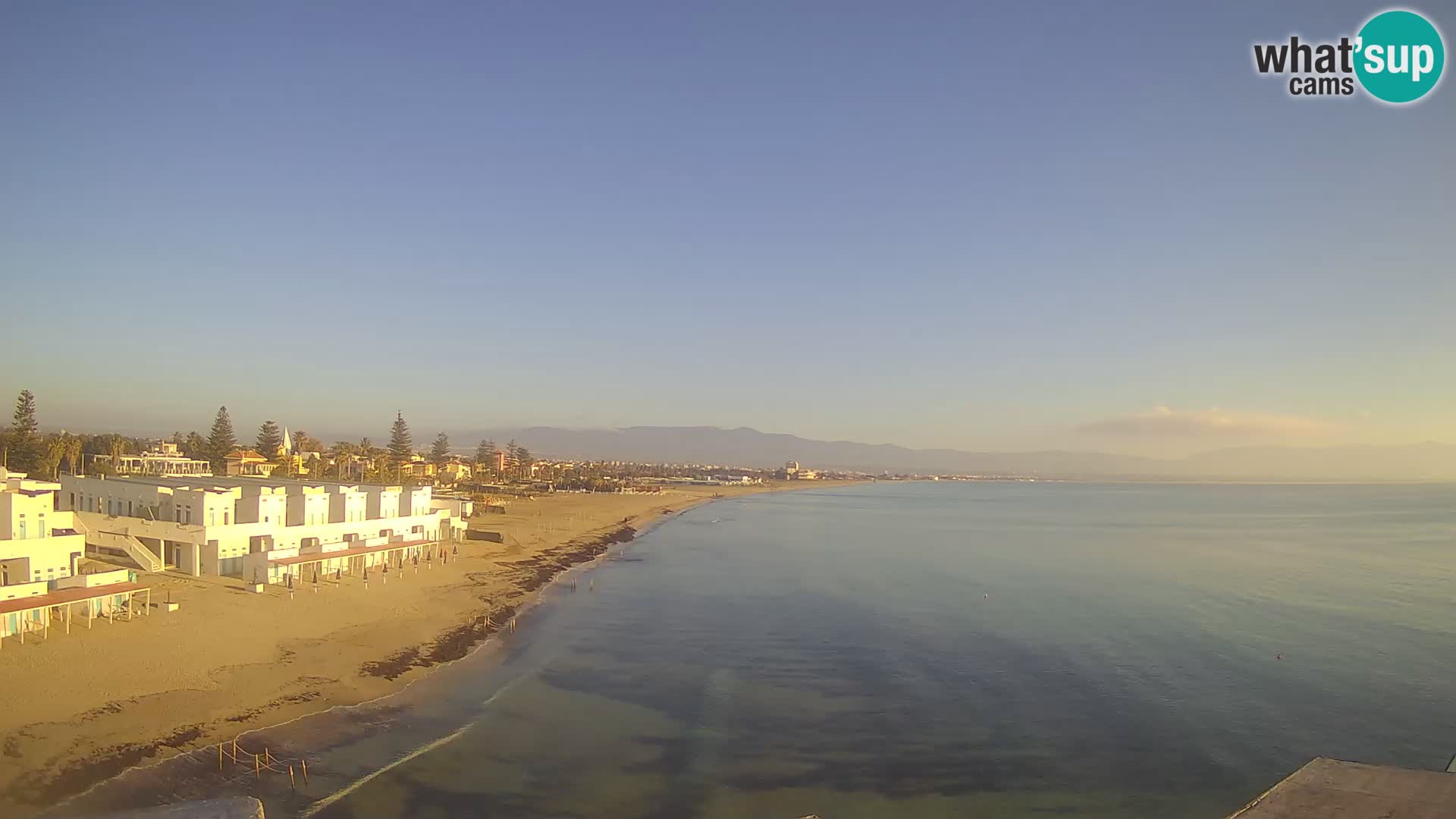 Webcam en direct Golfe de Cagliari – Plage du Poetto – Sardaigne