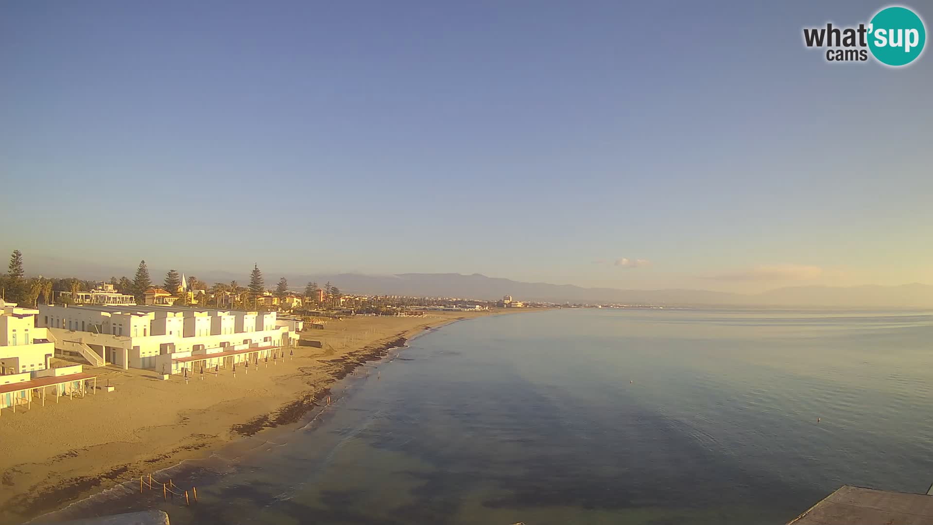 Web kamera uživo Cagliarski zaljev – plaža Poetto – Sardinija