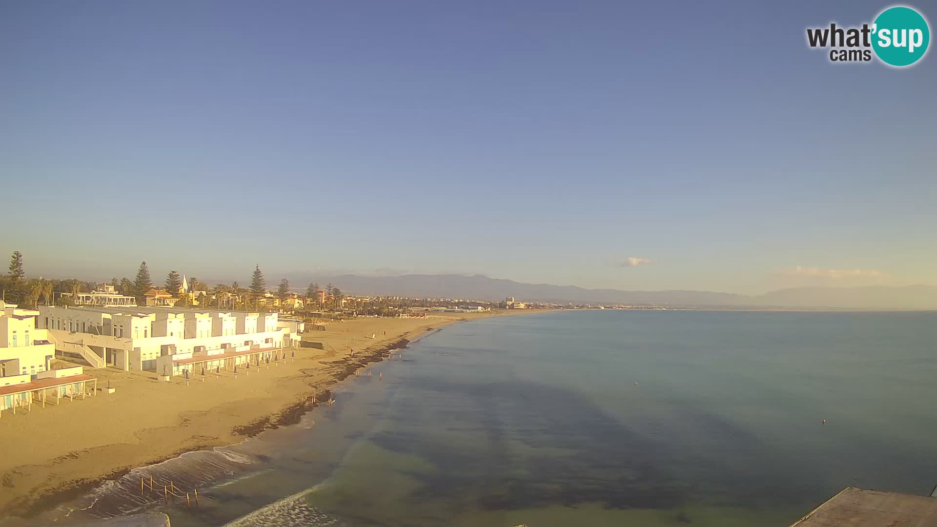 Web kamera uživo Cagliarski zaljev – plaža Poetto – Sardinija