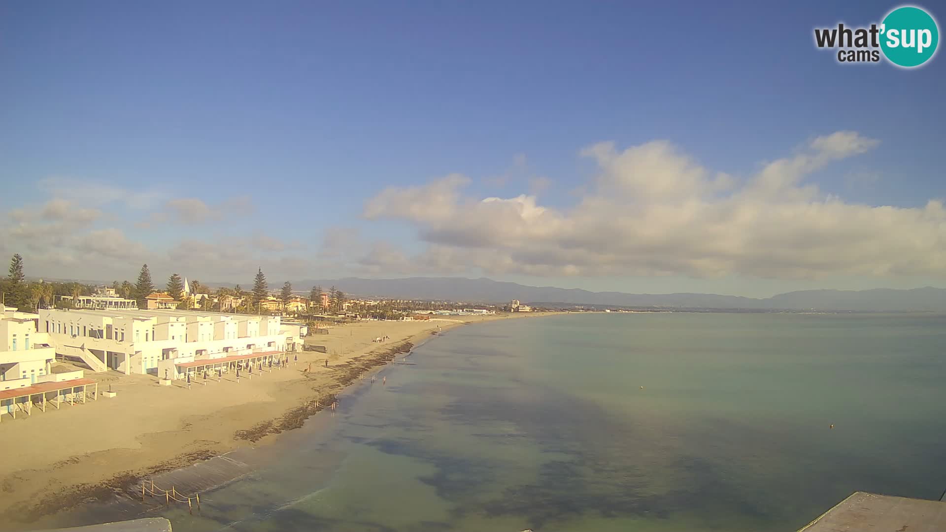 Camera en vivo Golfo de Cagliari – Playa del Poetto – Cerdeña