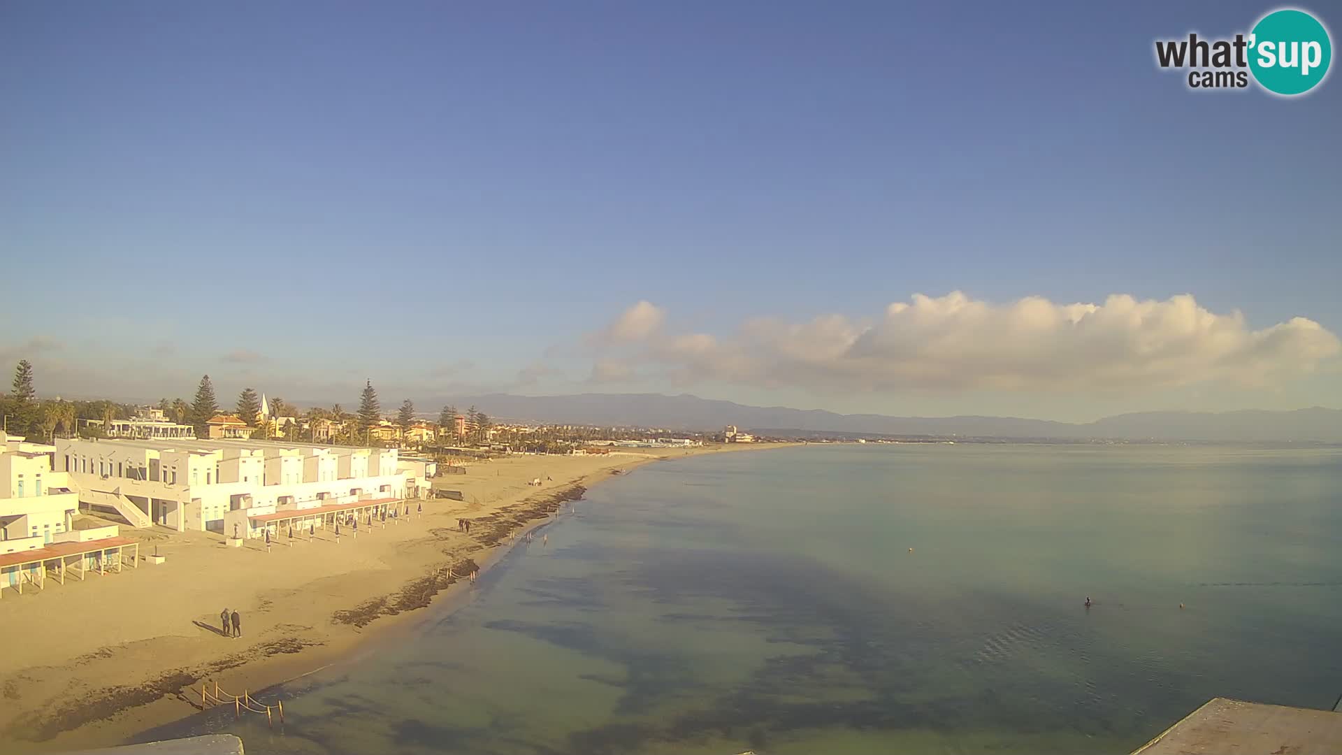 Web kamera uživo Cagliarski zaljev – plaža Poetto – Sardinija