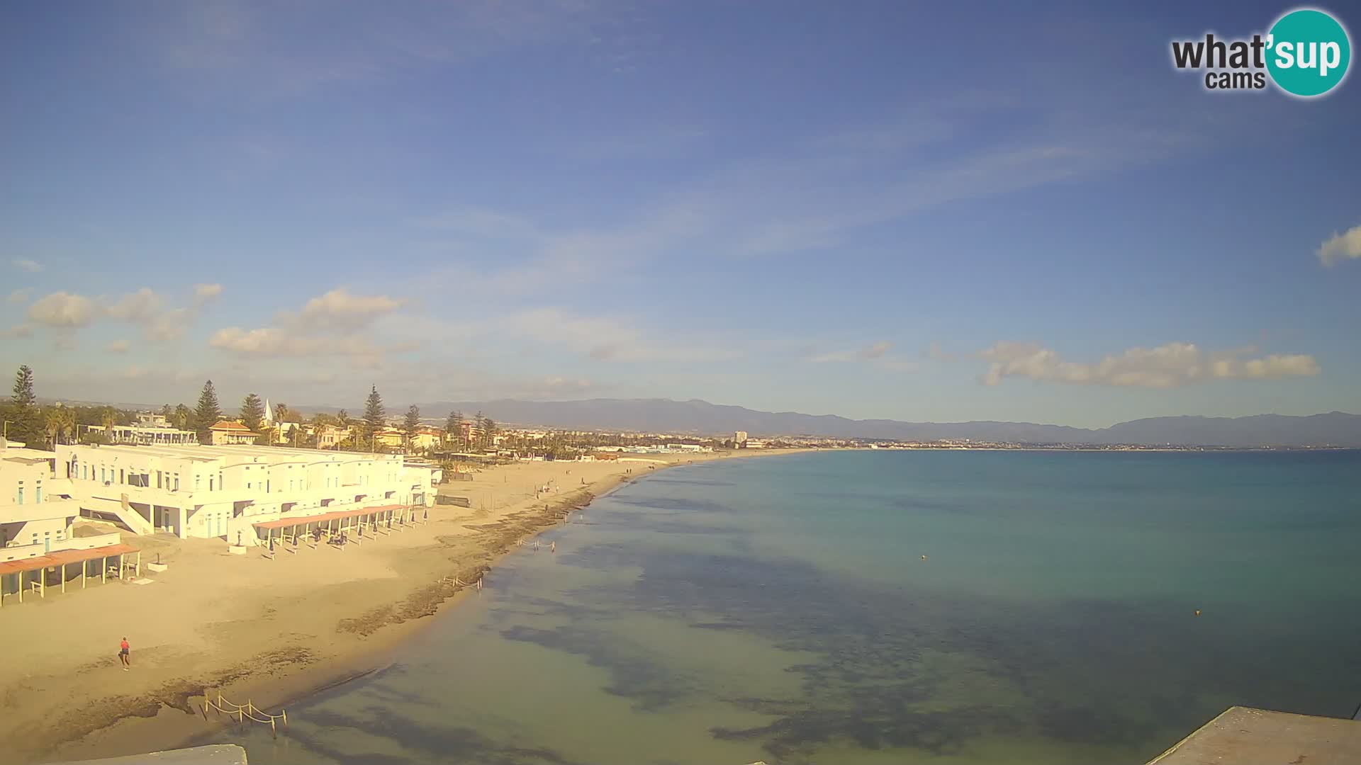 Webcam en direct Golfe de Cagliari – Plage du Poetto – Sardaigne