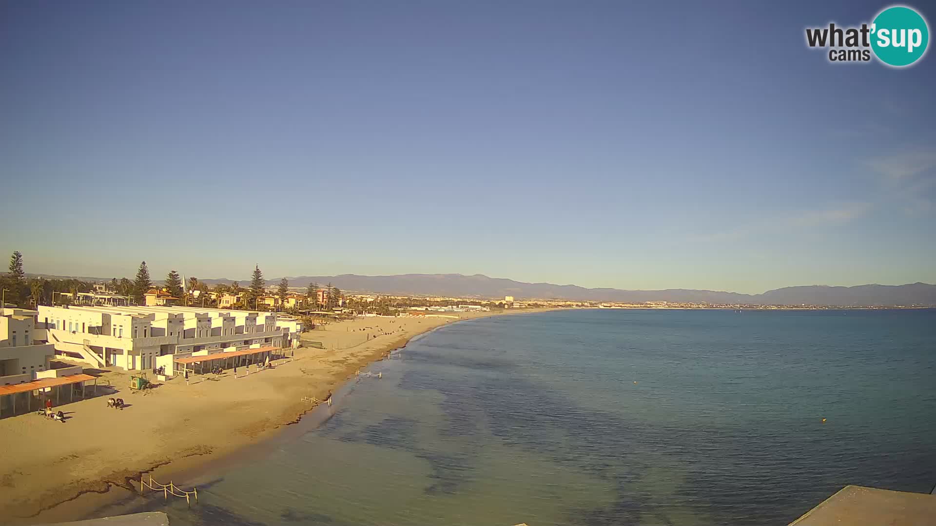 Camera en vivo Golfo de Cagliari – Playa del Poetto – Cerdeña