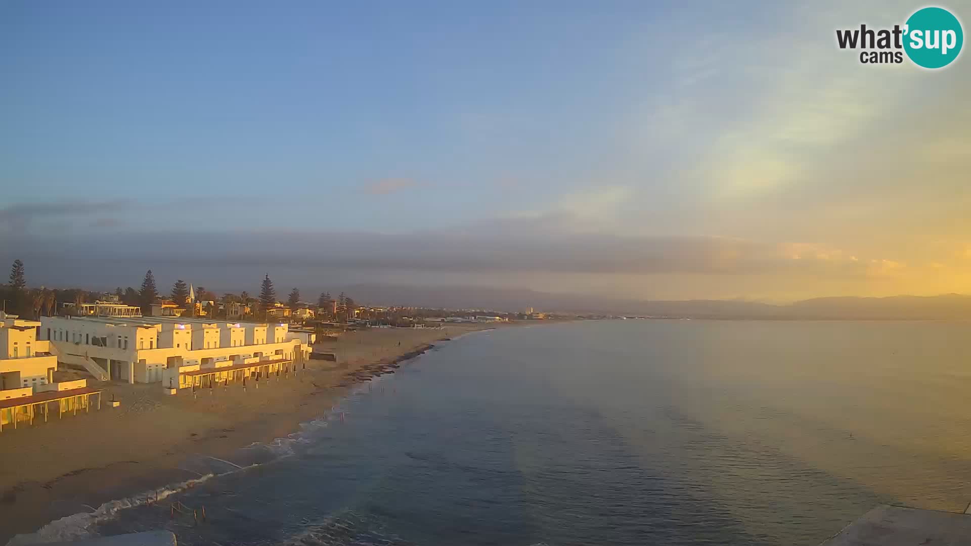 Web kamera uživo Cagliarski zaljev – plaža Poetto – Sardinija