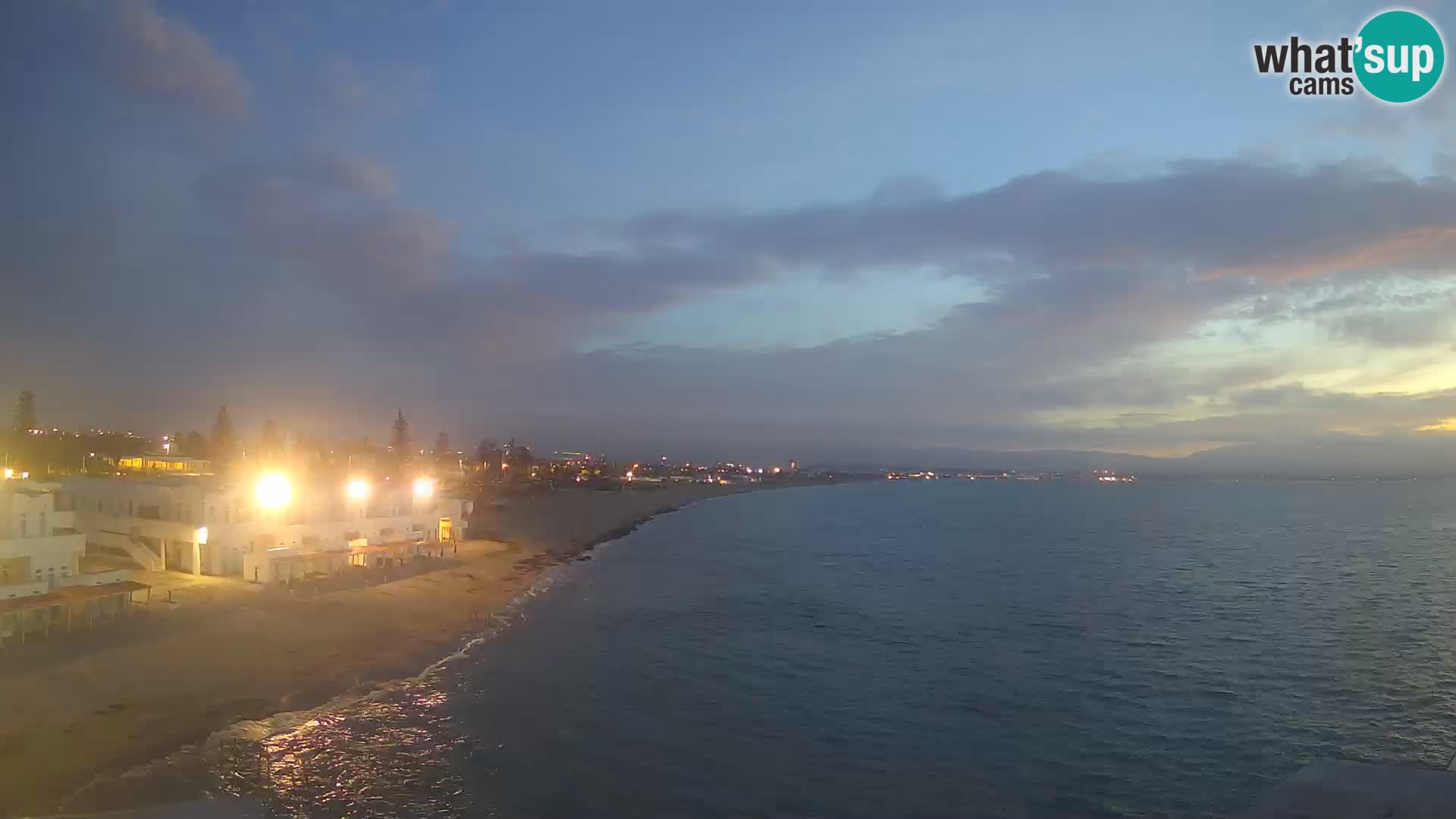 Camera en vivo Golfo de Cagliari – Playa del Poetto – Cerdeña