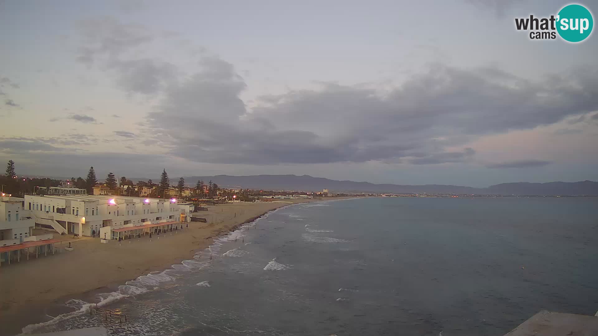 Camera en vivo Golfo de Cagliari – Playa del Poetto – Cerdeña