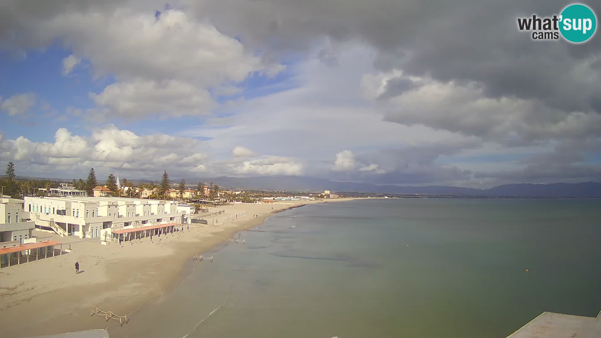 Webcam en direct Golfe de Cagliari – Plage du Poetto – Sardaigne