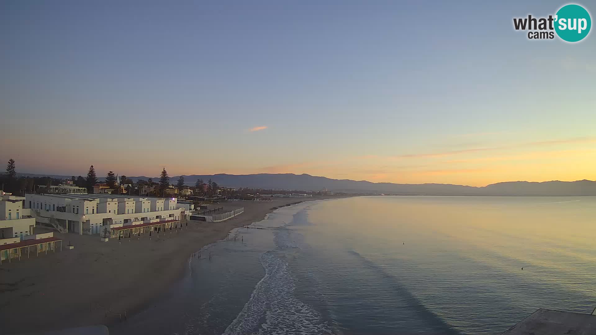 Camera en vivo Golfo de Cagliari – Playa del Poetto – Cerdeña