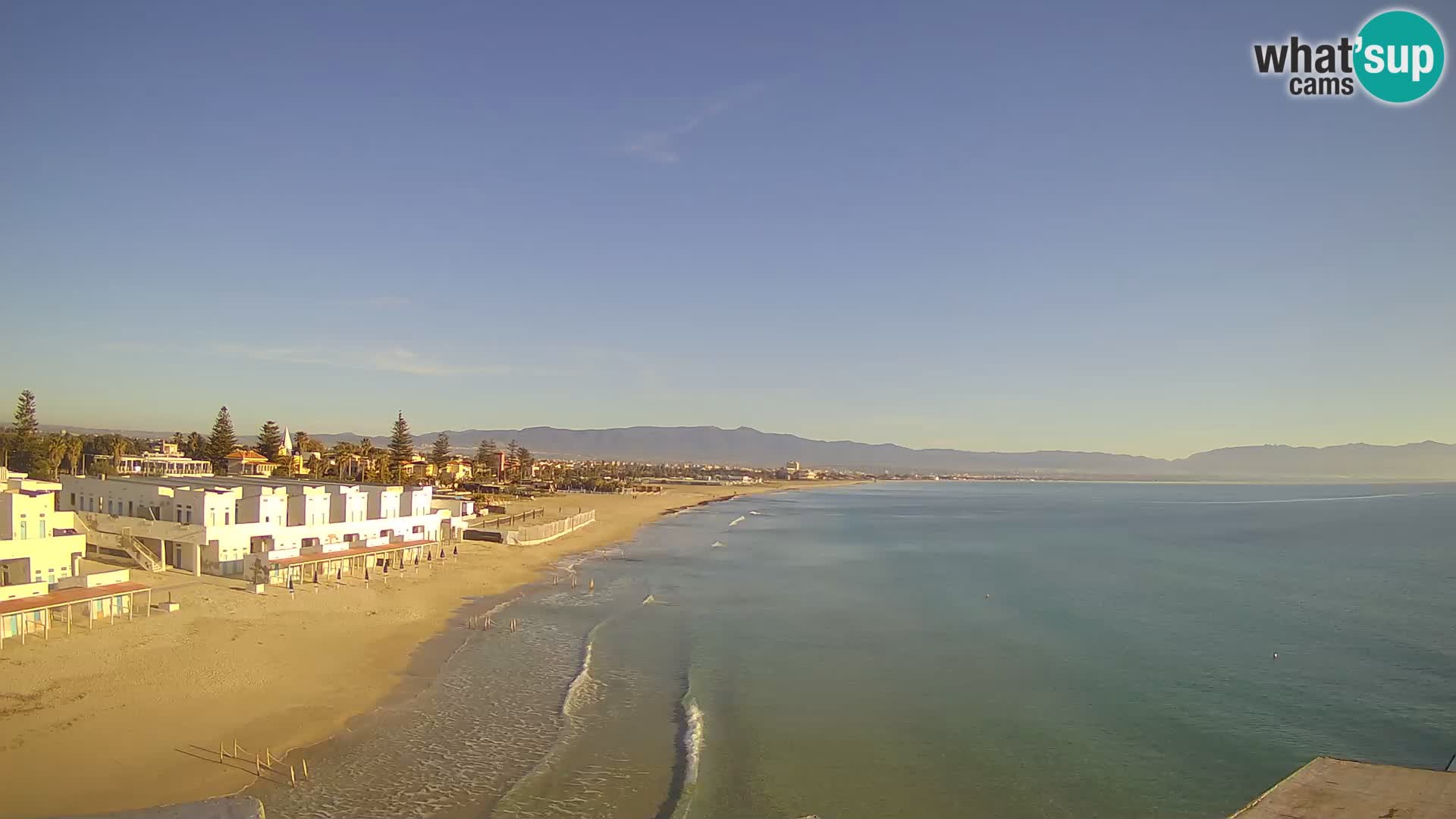 Camera en vivo Golfo de Cagliari – Playa del Poetto – Cerdeña