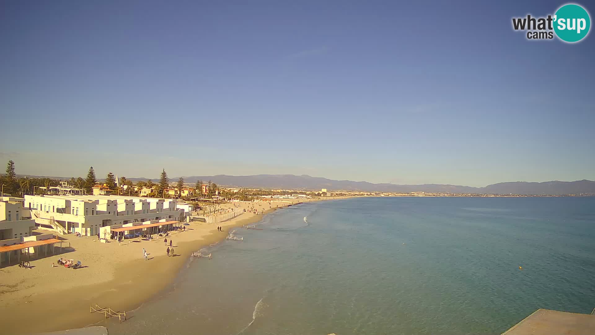 Web kamera uživo Cagliarski zaljev – plaža Poetto – Sardinija