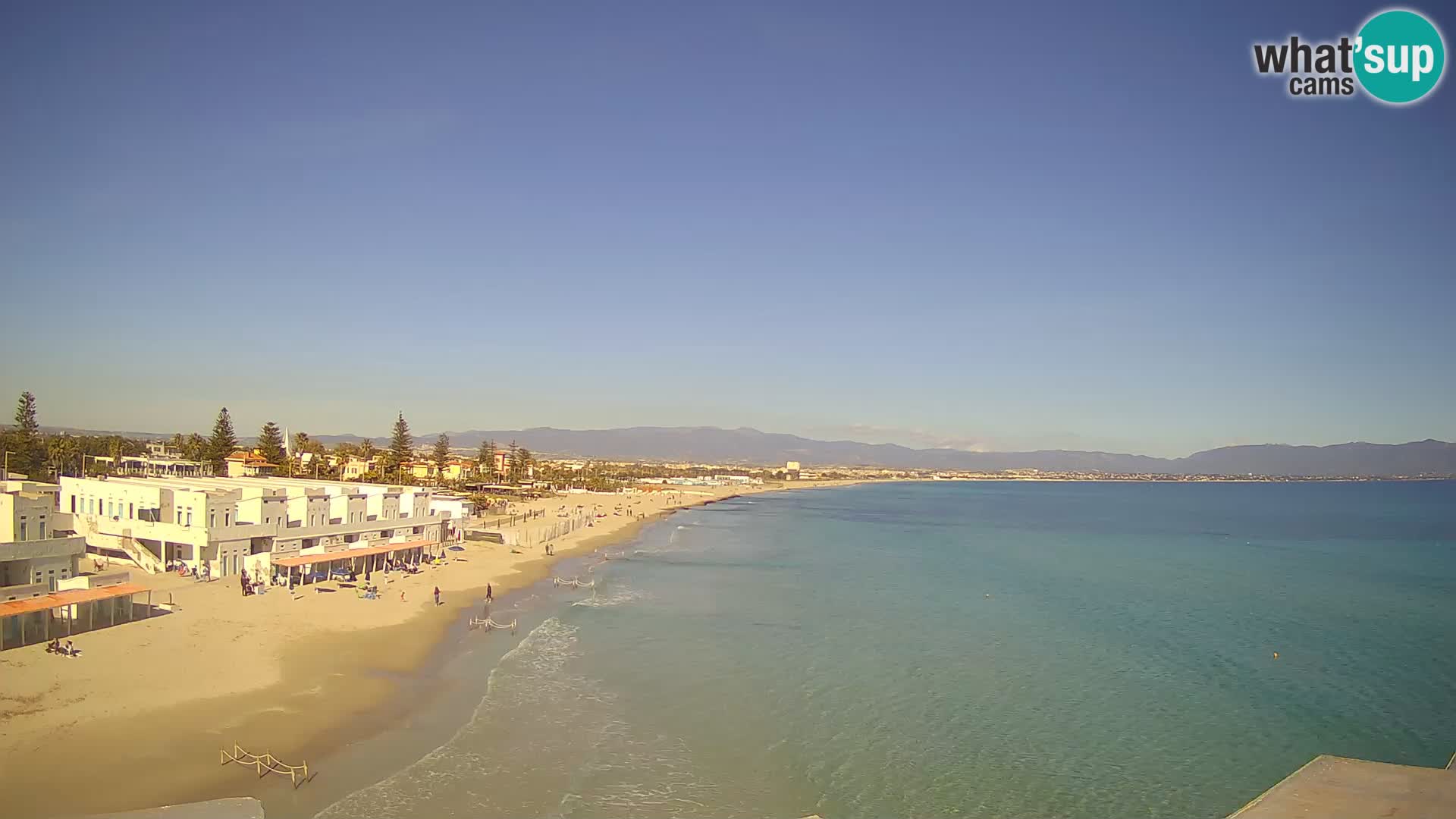 Web kamera uživo Cagliarski zaljev – plaža Poetto – Sardinija