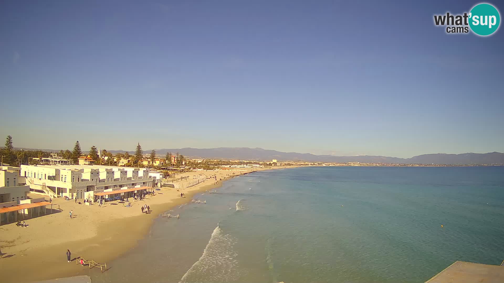 Camera en vivo Golfo de Cagliari – Playa del Poetto – Cerdeña