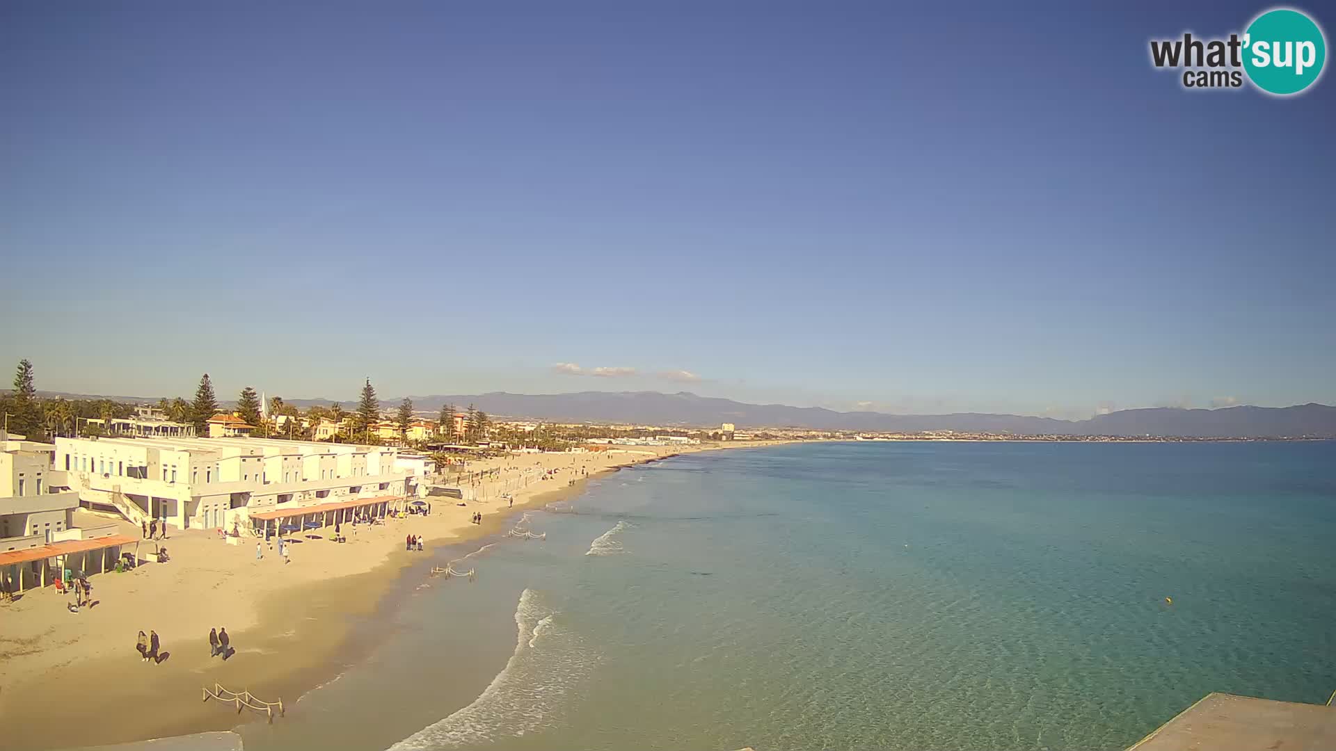 Web kamera uživo Cagliarski zaljev – plaža Poetto – Sardinija