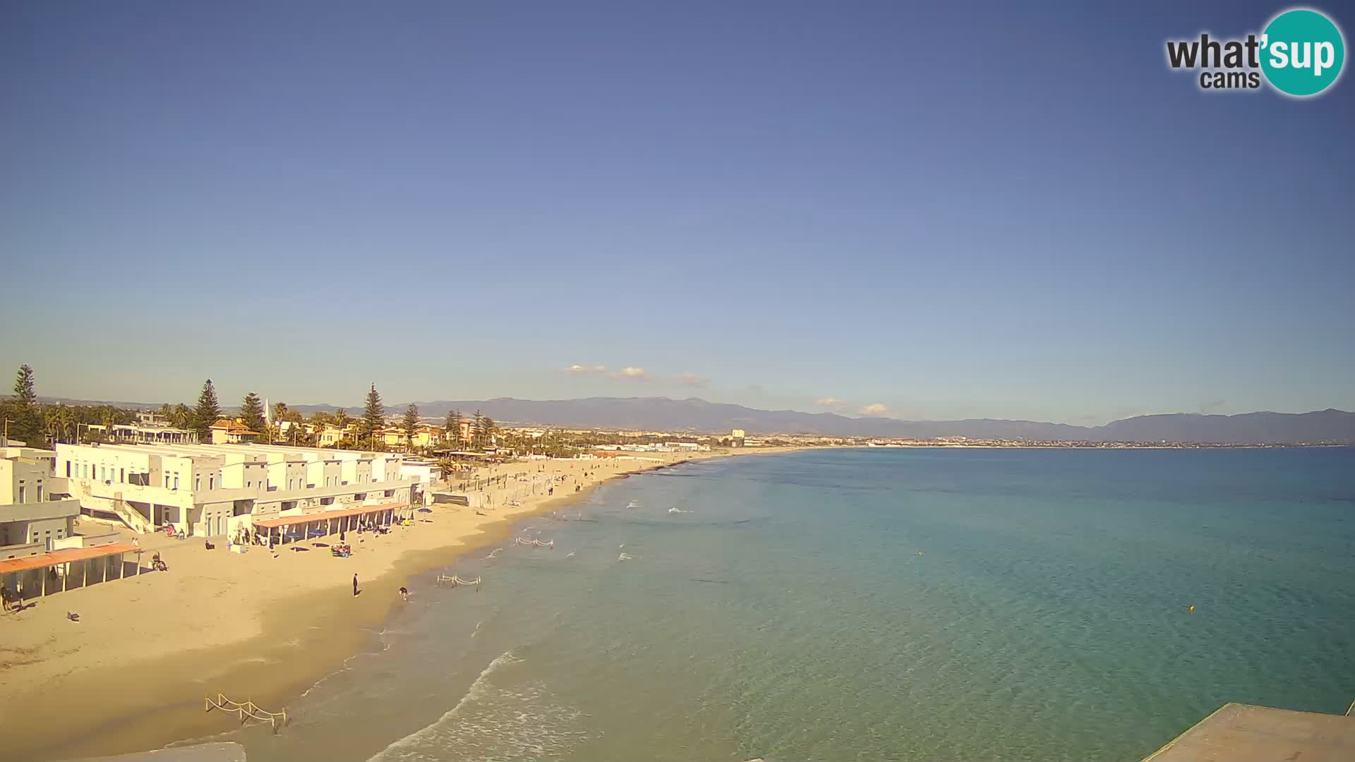 Webcam en direct Golfe de Cagliari – Plage du Poetto – Sardaigne