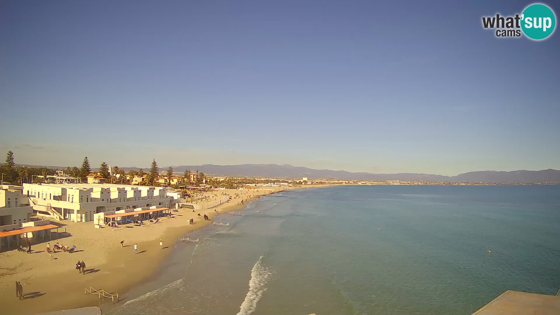 Webcam en direct Golfe de Cagliari – Plage du Poetto – Sardaigne