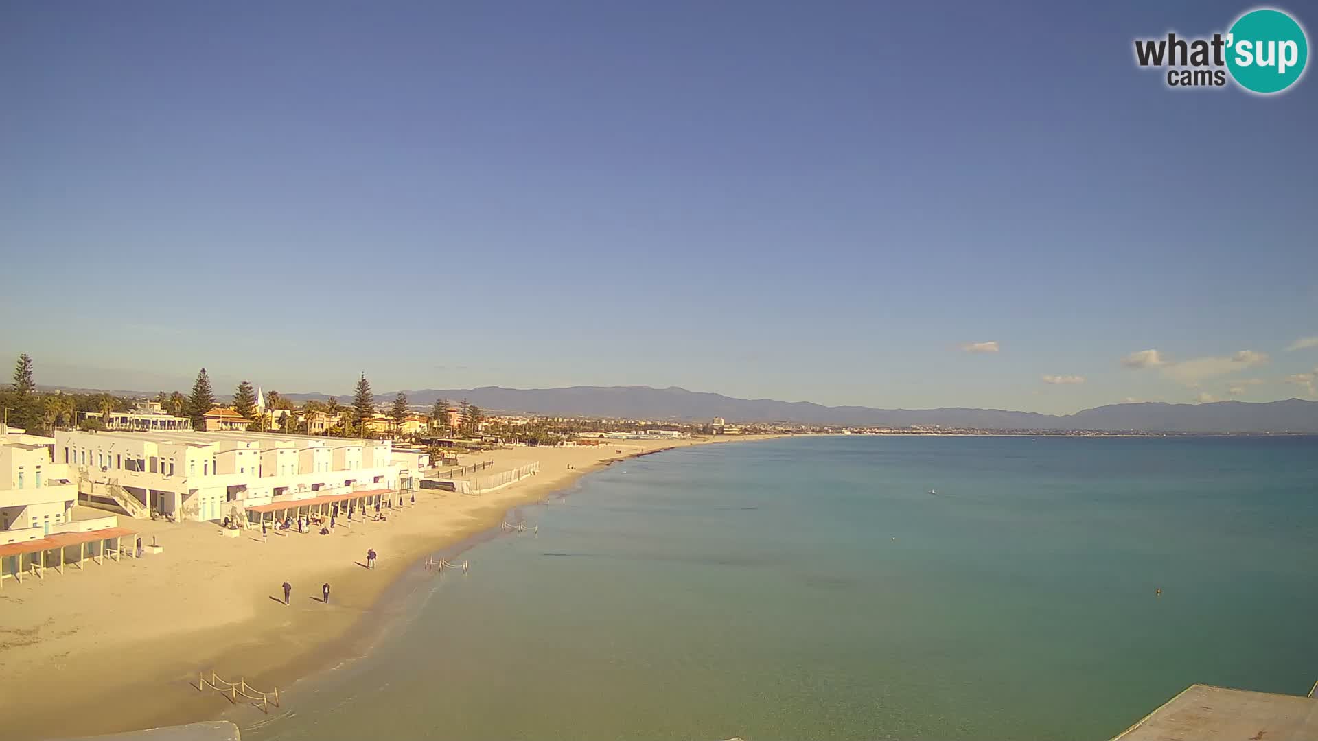 Web kamera uživo Cagliarski zaljev – plaža Poetto – Sardinija