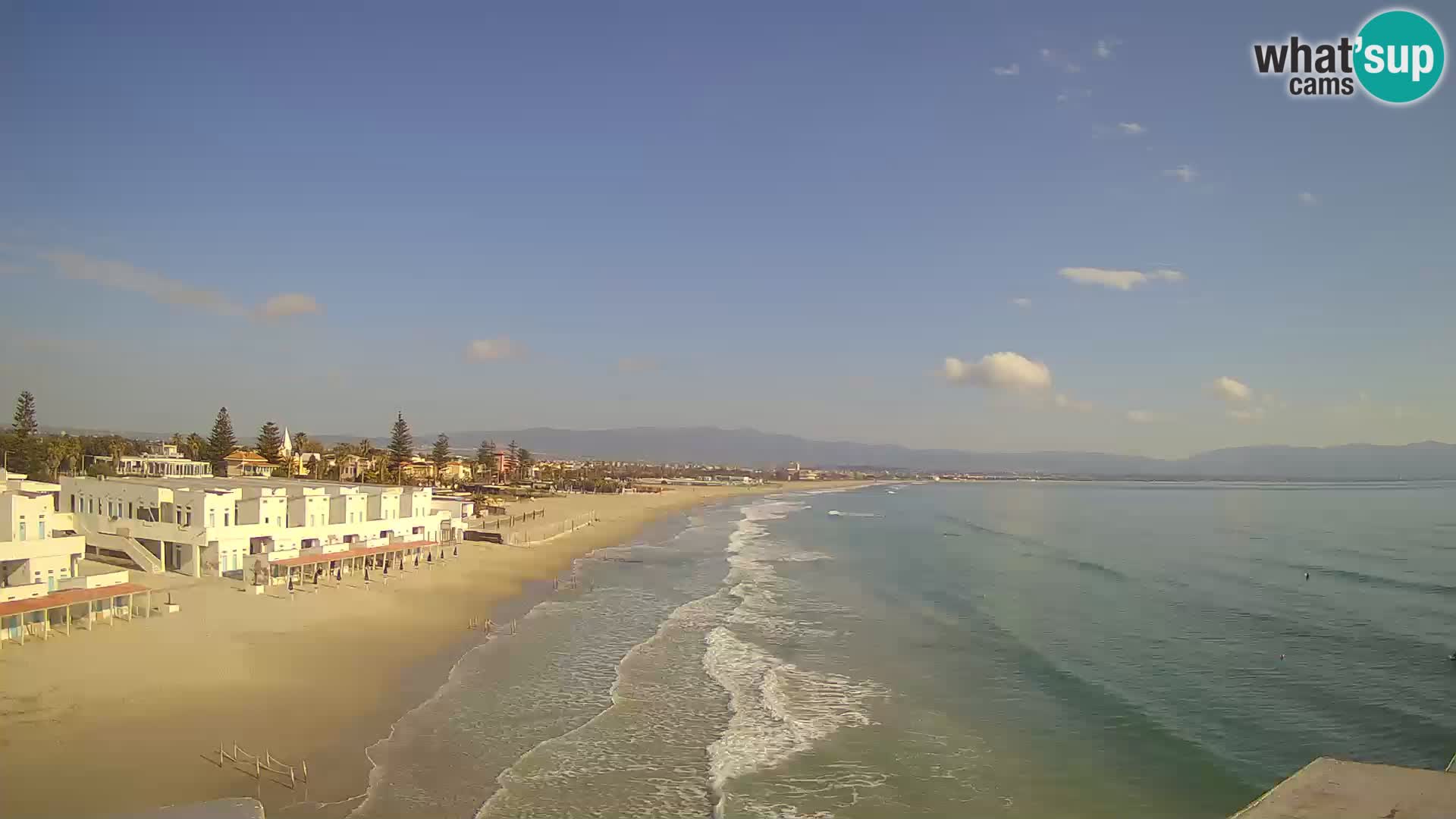 Web kamera uživo Cagliarski zaljev – plaža Poetto – Sardinija