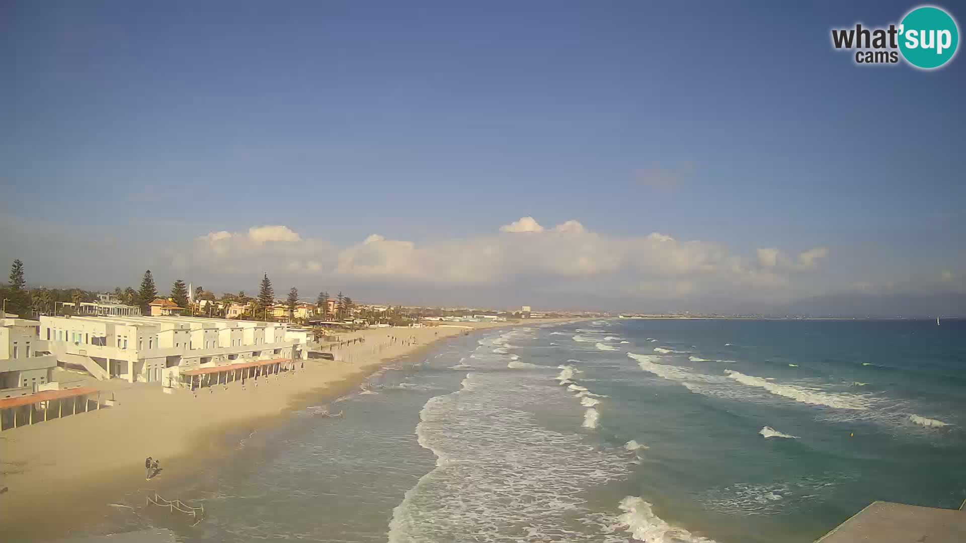 Camera en vivo Golfo de Cagliari – Playa del Poetto – Cerdeña