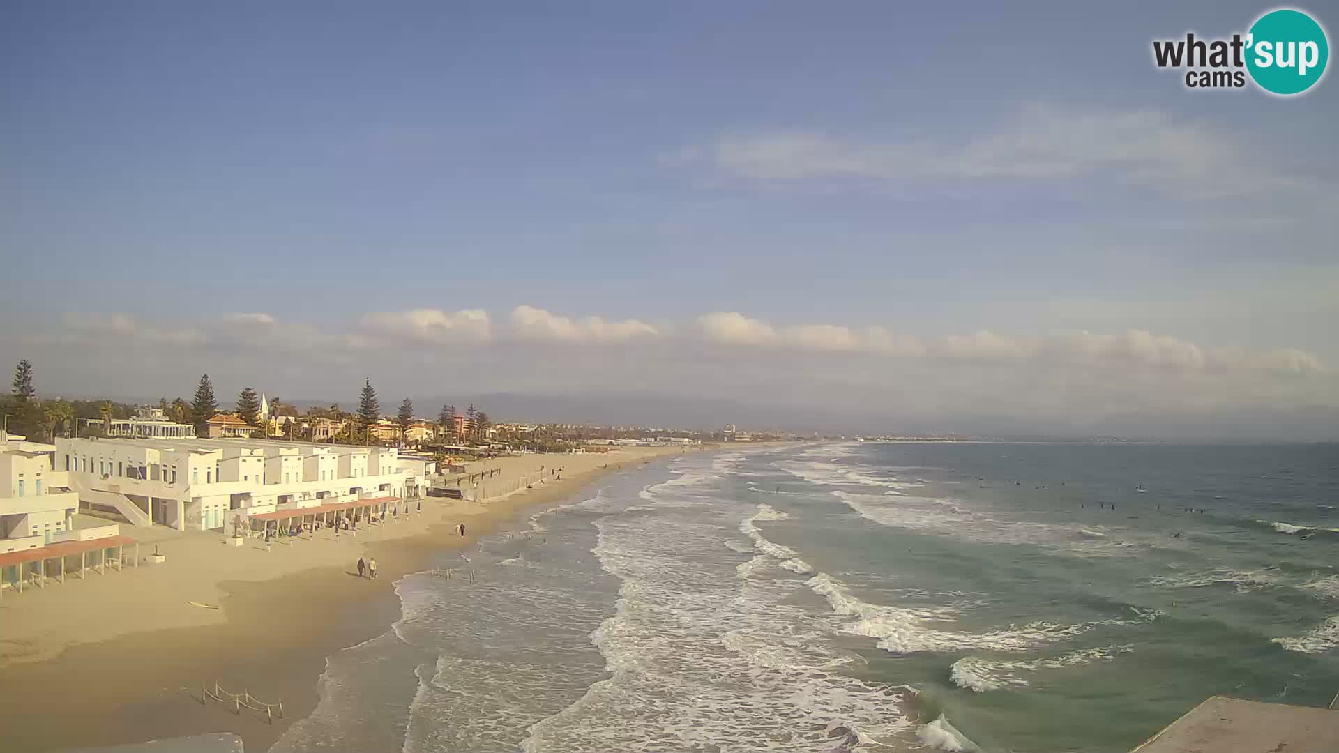 Camera en vivo Golfo de Cagliari – Playa del Poetto – Cerdeña