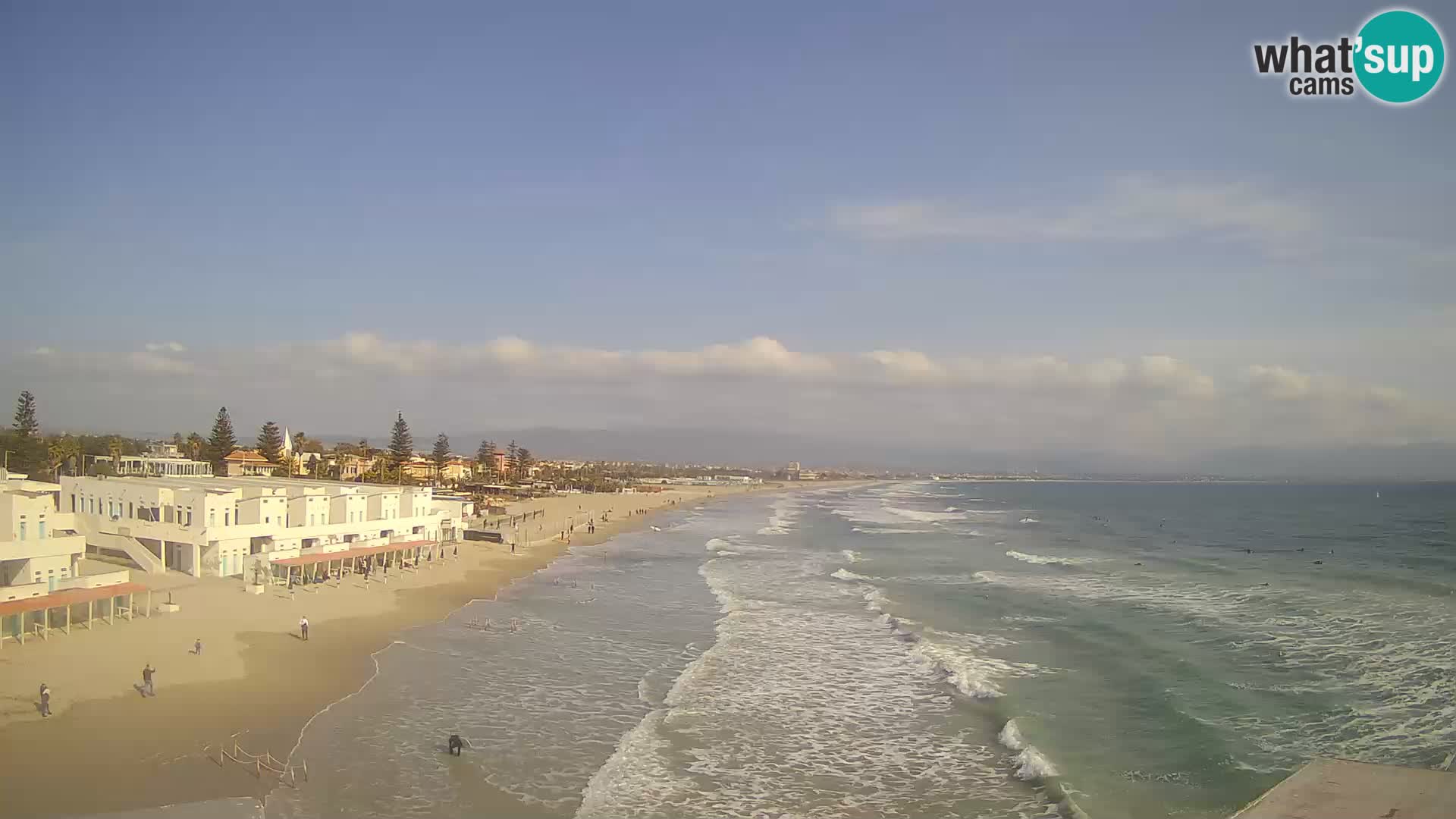 Camera en vivo Golfo de Cagliari – Playa del Poetto – Cerdeña