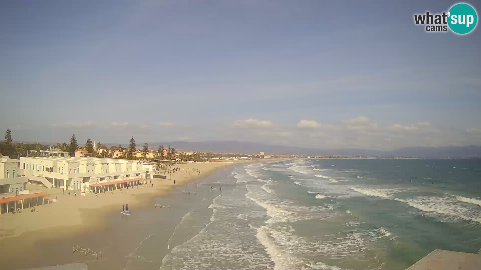 Camera en vivo Golfo de Cagliari – Playa del Poetto – Cerdeña