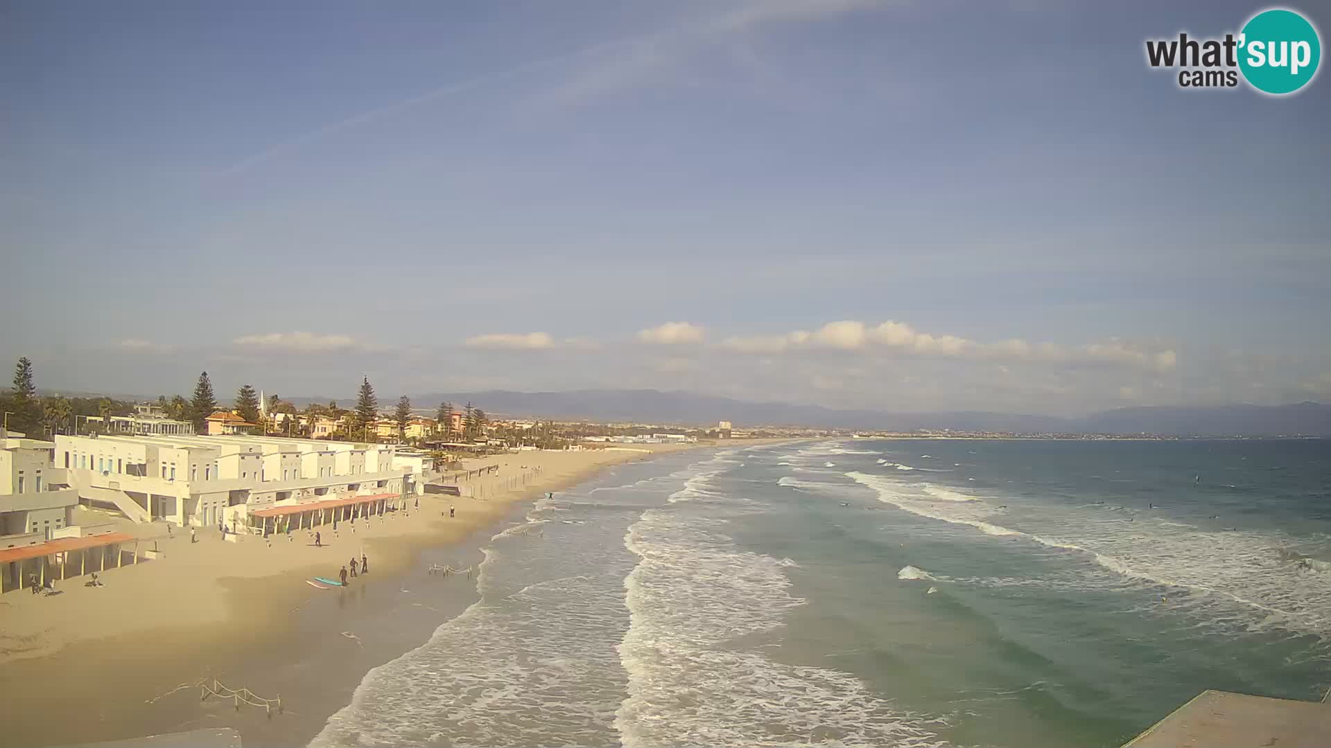 Camera en vivo Golfo de Cagliari – Playa del Poetto – Cerdeña