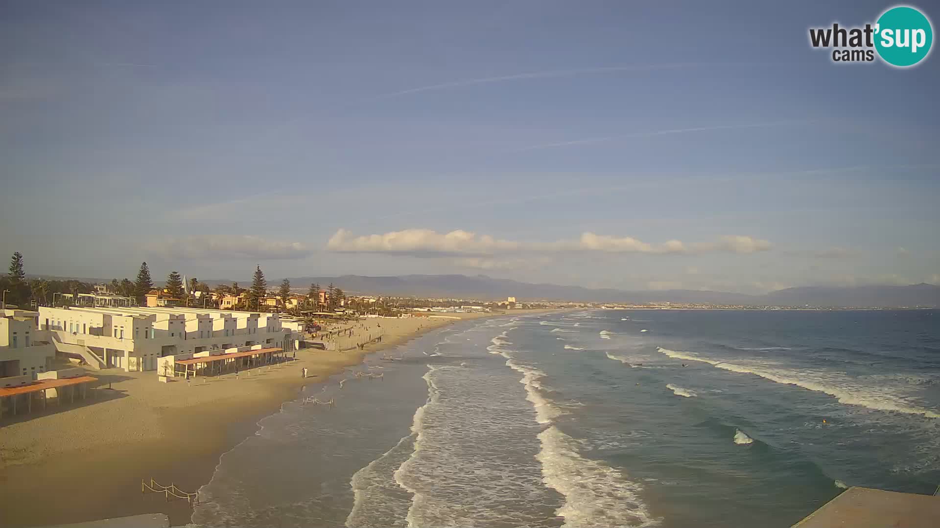 Camera en vivo Golfo de Cagliari – Playa del Poetto – Cerdeña