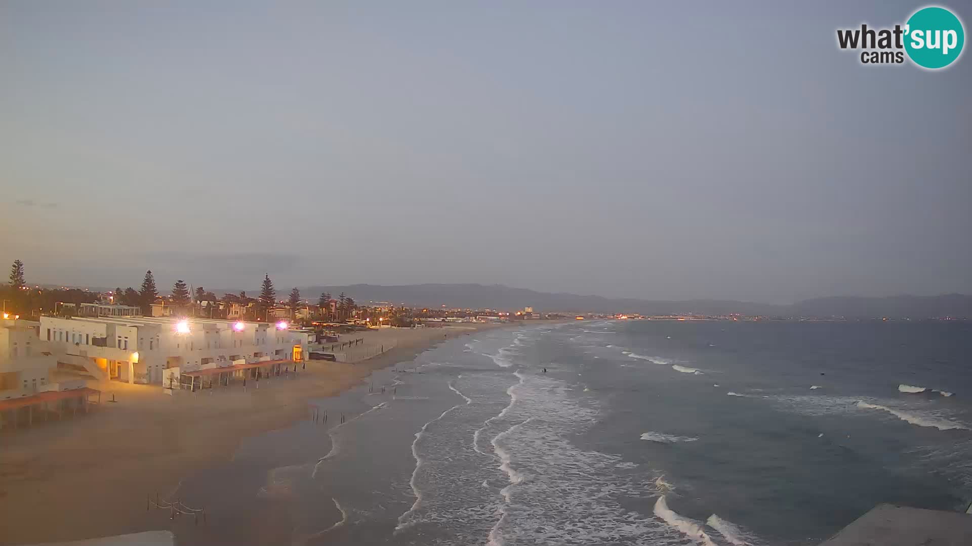 Camera en vivo Golfo de Cagliari – Playa del Poetto – Cerdeña