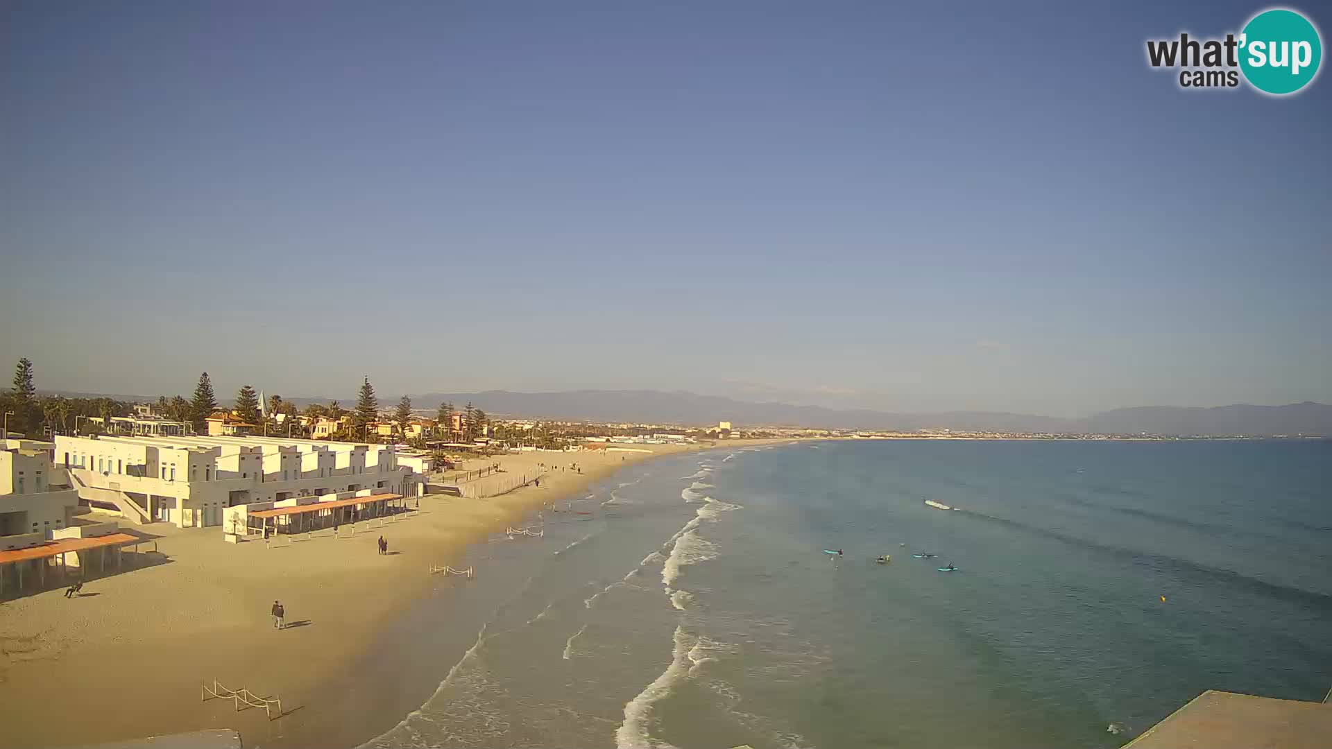 Webcam en direct Golfe de Cagliari – Plage du Poetto – Sardaigne