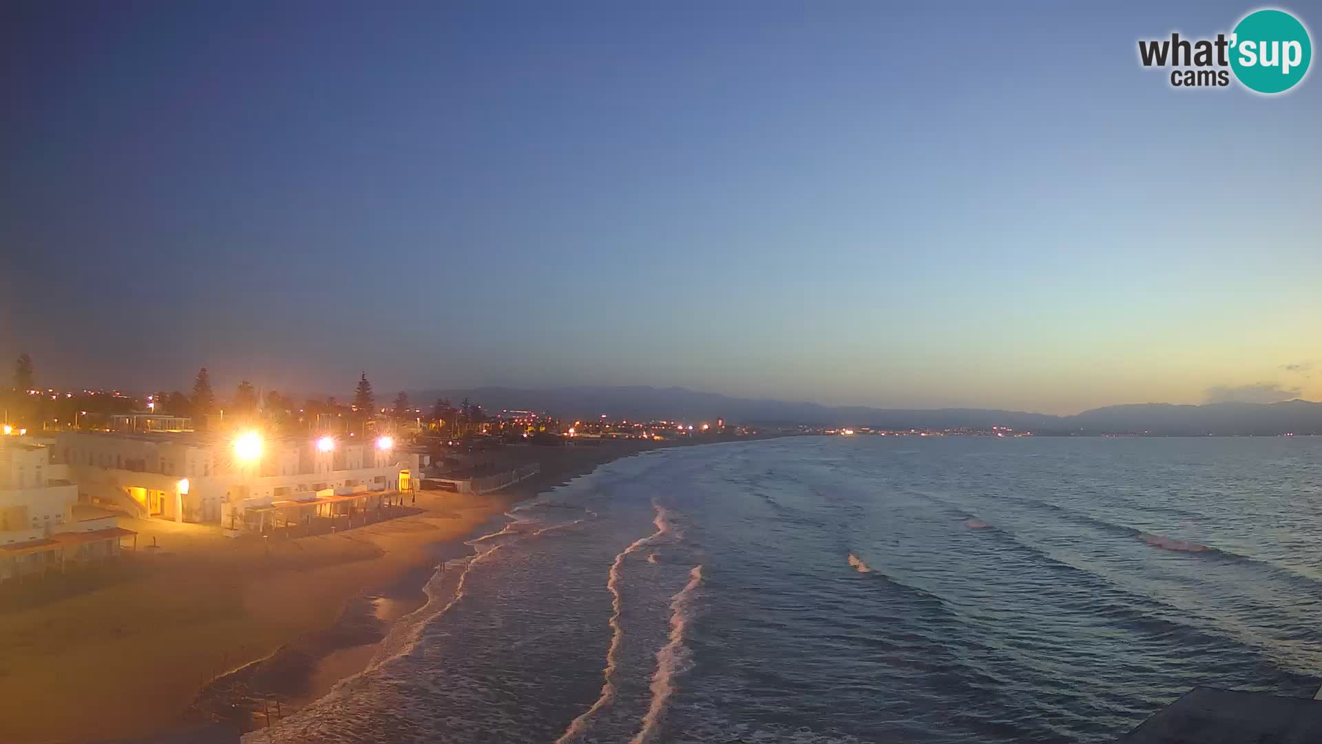 Web kamera uživo Cagliarski zaljev – plaža Poetto – Sardinija