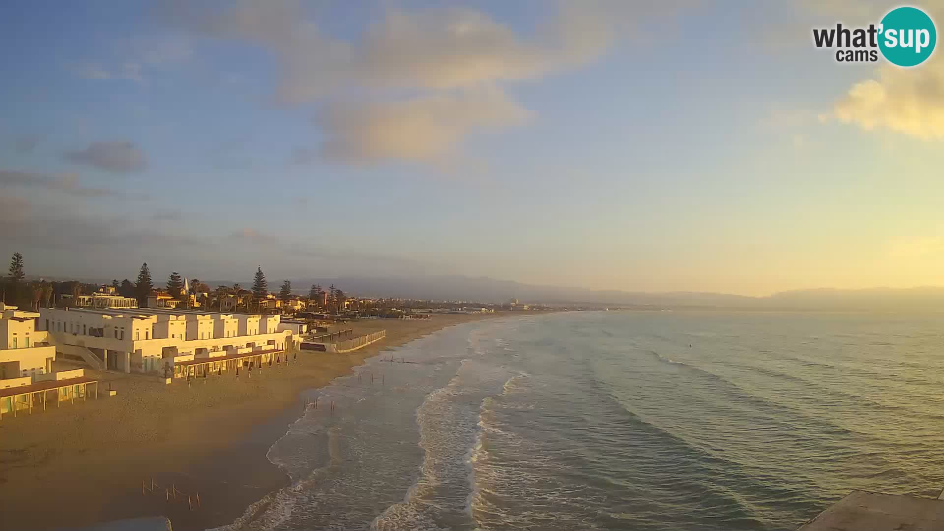 Camera en vivo Golfo de Cagliari – Playa del Poetto – Cerdeña