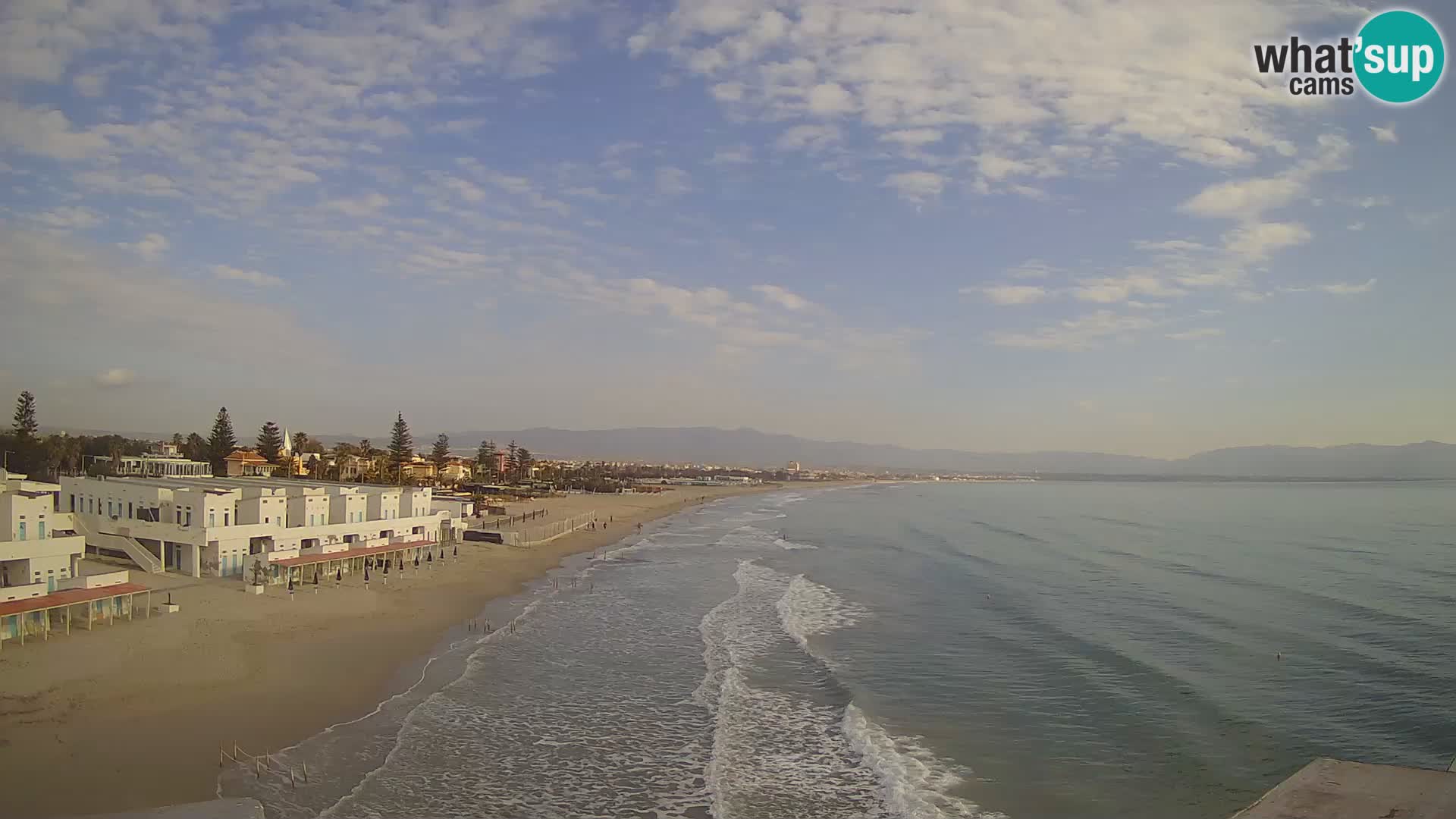 Web kamera uživo Cagliarski zaljev – plaža Poetto – Sardinija