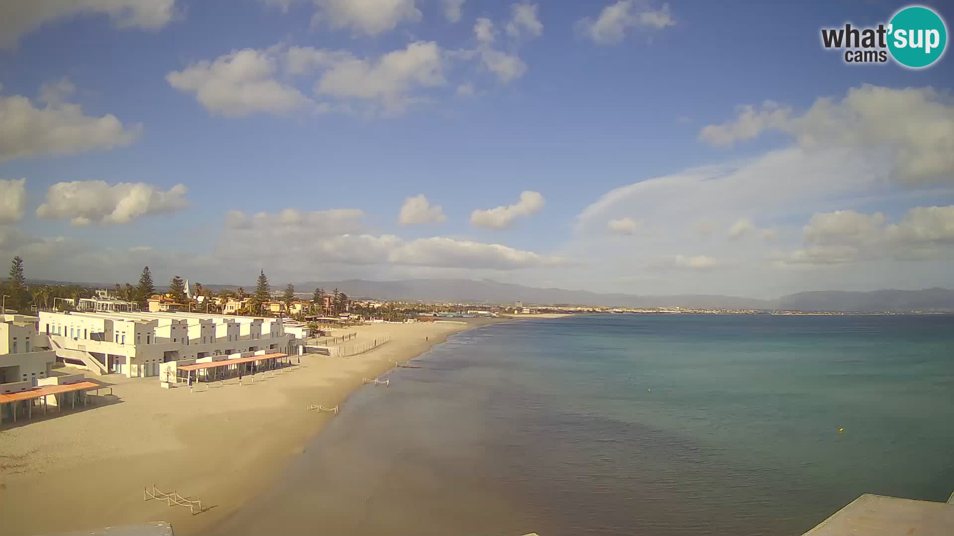 Camera en vivo Golfo de Cagliari – Playa del Poetto – Cerdeña