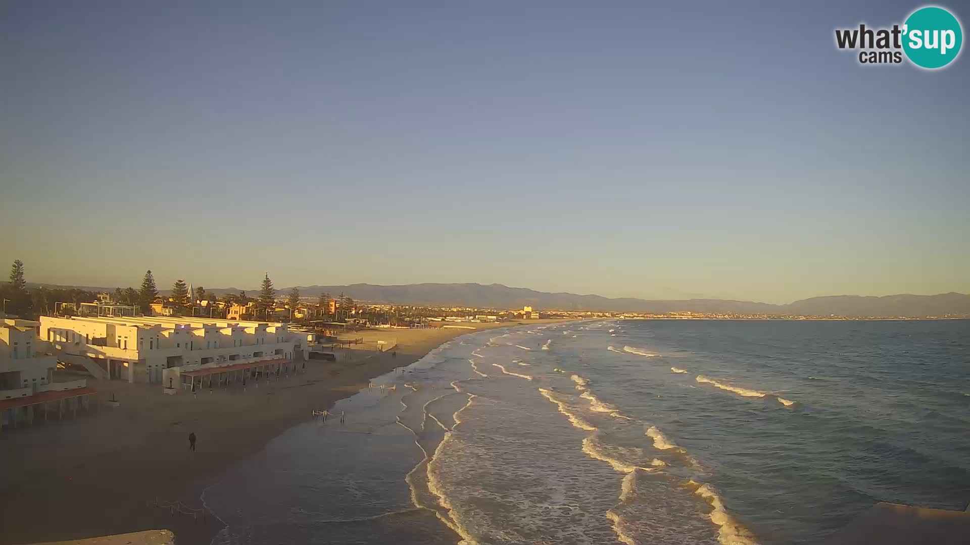 Web kamera uživo Cagliarski zaljev – plaža Poetto – Sardinija